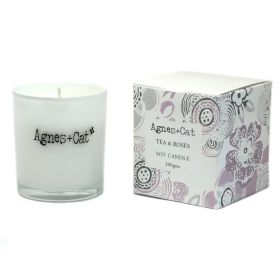 Agnes + Cat Votive Candle Tea and Roses for Calm Relaxing Spaces