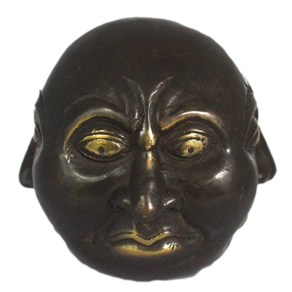Fengshui Four Face Buddha 10cm Brass Decor for Home Serenity