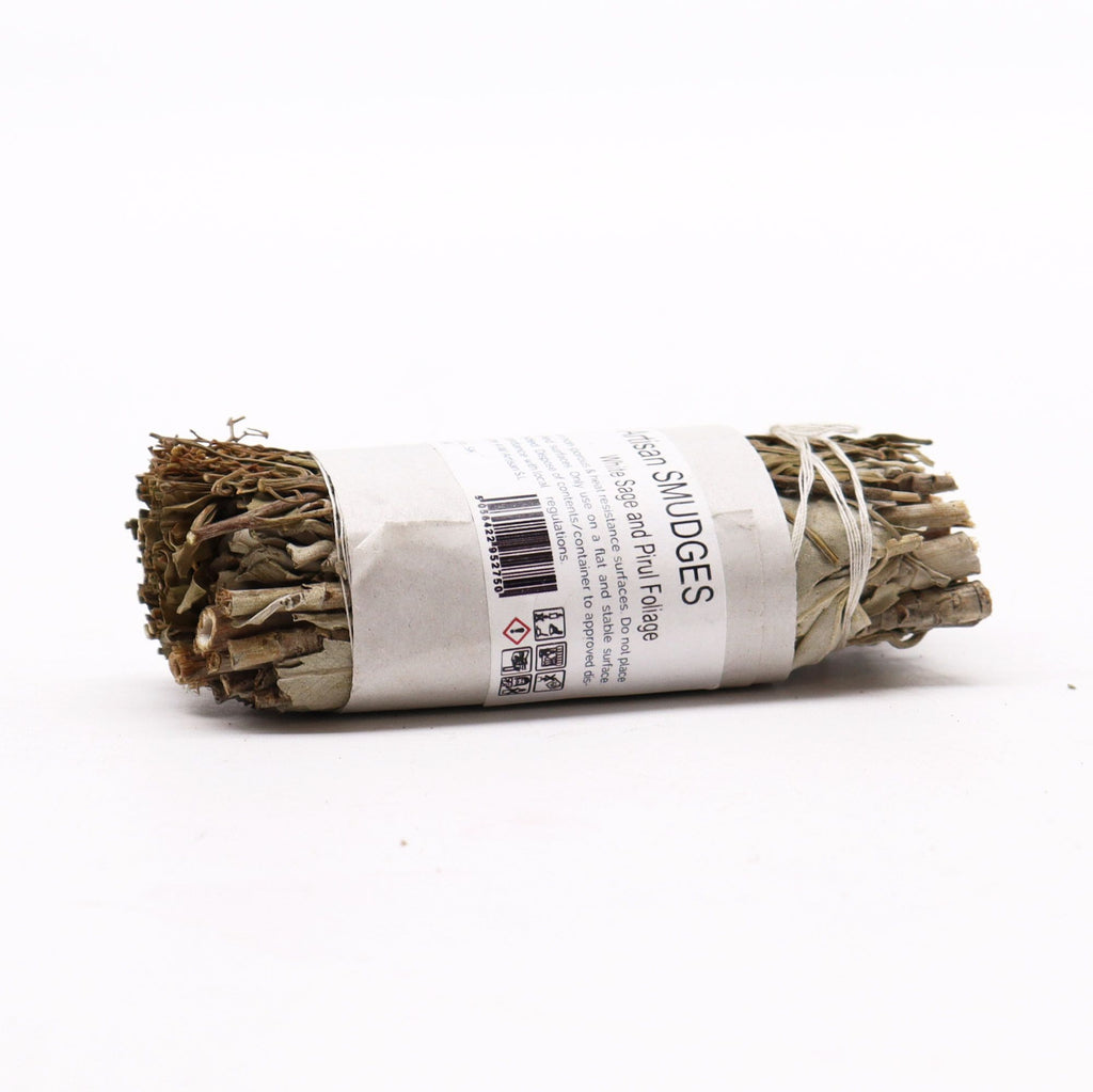Smudge Stick with White Sage and Pirul Foliage for Home Cleansing