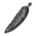 Polished Aluminium Buddha Long Shaped Incense Holder 23cm Design