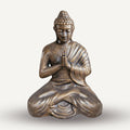 Med Large Antique Gold Praying Buddha Statue 1.2m Tall Design