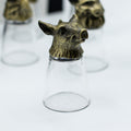 Gift Set of 12 Bottom Up Shot Glasses with Mystical Creatures