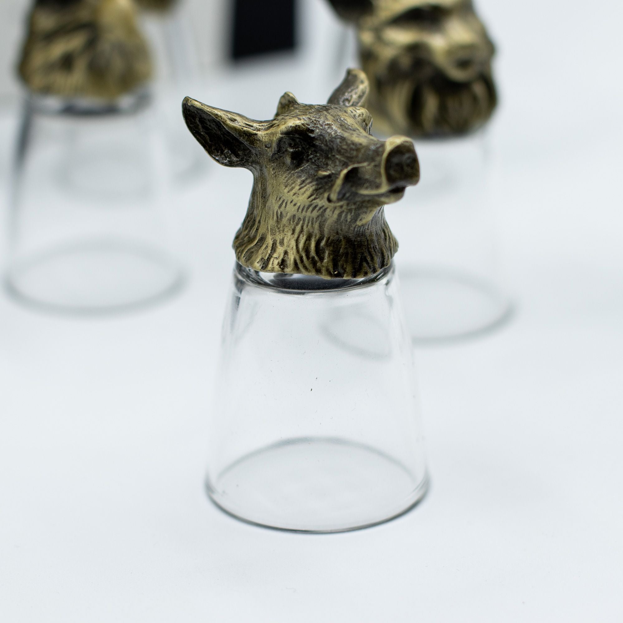 Gift Set of 12 Bottom Up Shot Glasses with Mystical Creatures