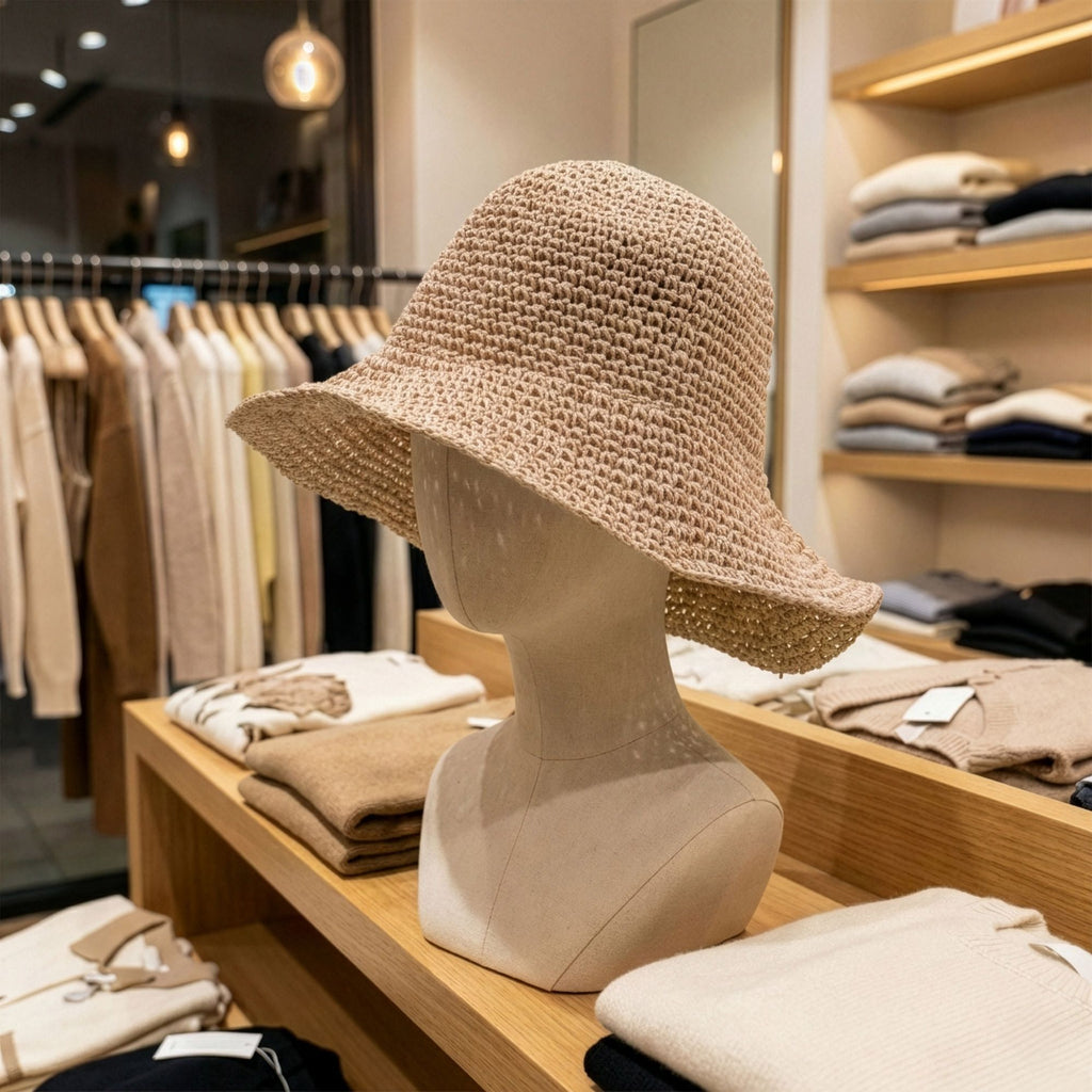 Nomad Sari Floppy Straw Sun Hat in Rose Blush for Summer Fun