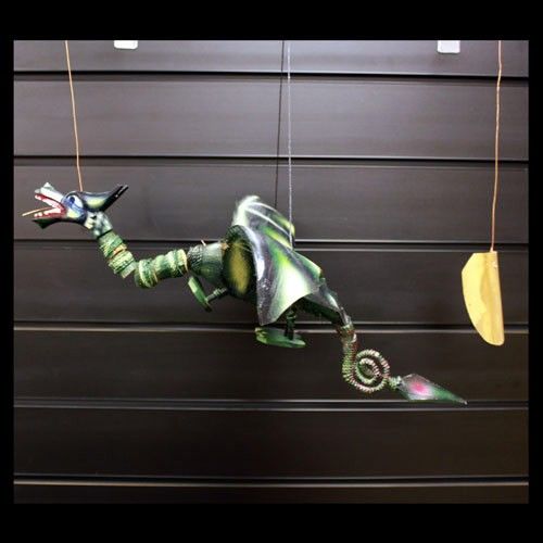 Large Green Coconut Dragon Mobile 50cm