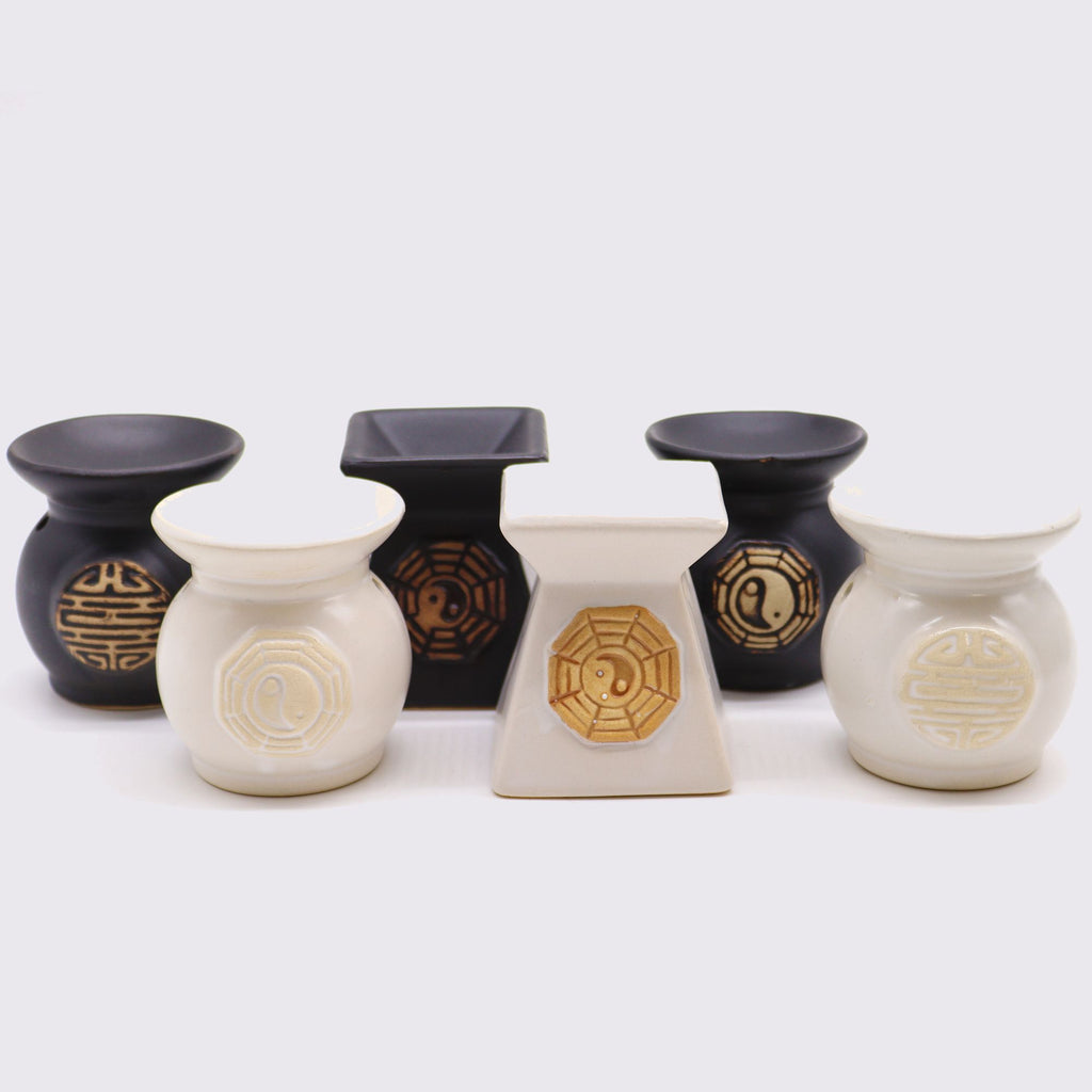 Classic Yin Yang Oil Burners with Rustic Terracotta Design