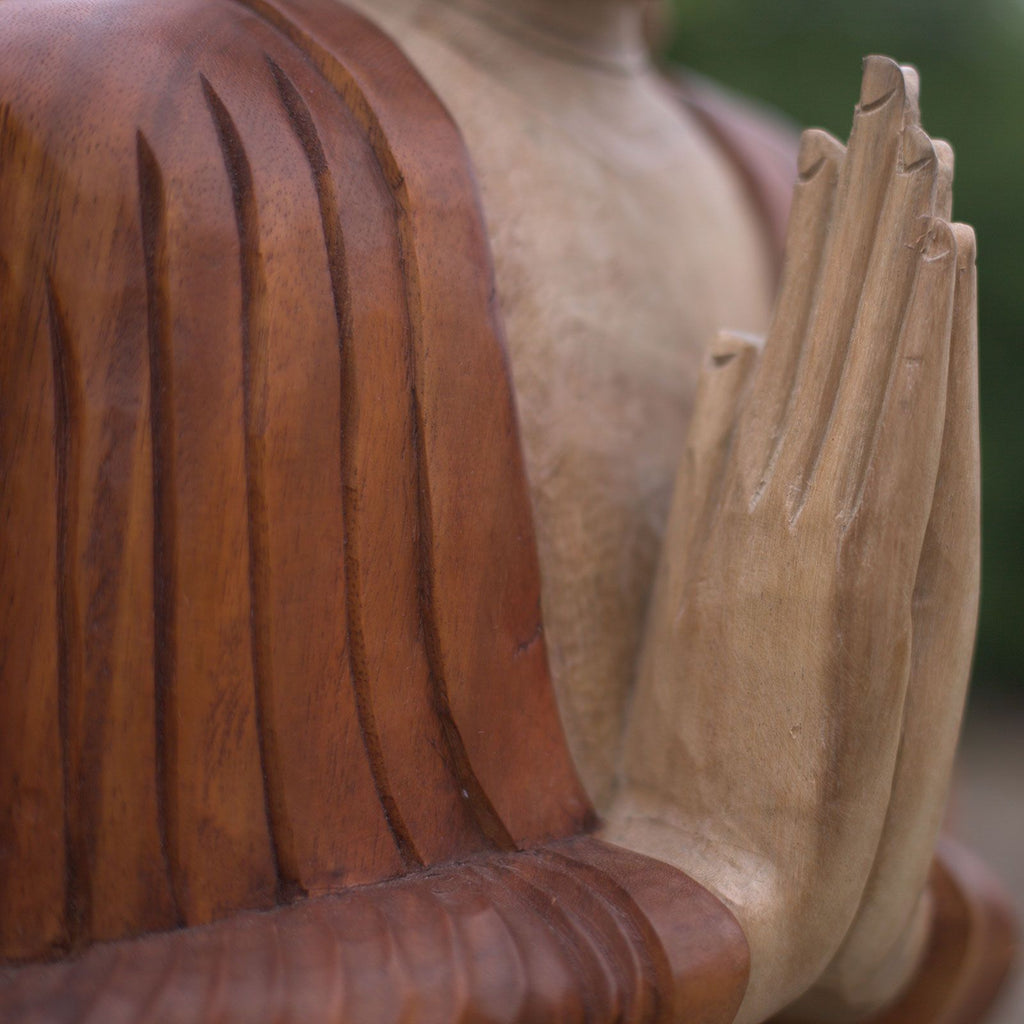 Hand Carved Buddha Statue 40cm Teaching Transmission Design