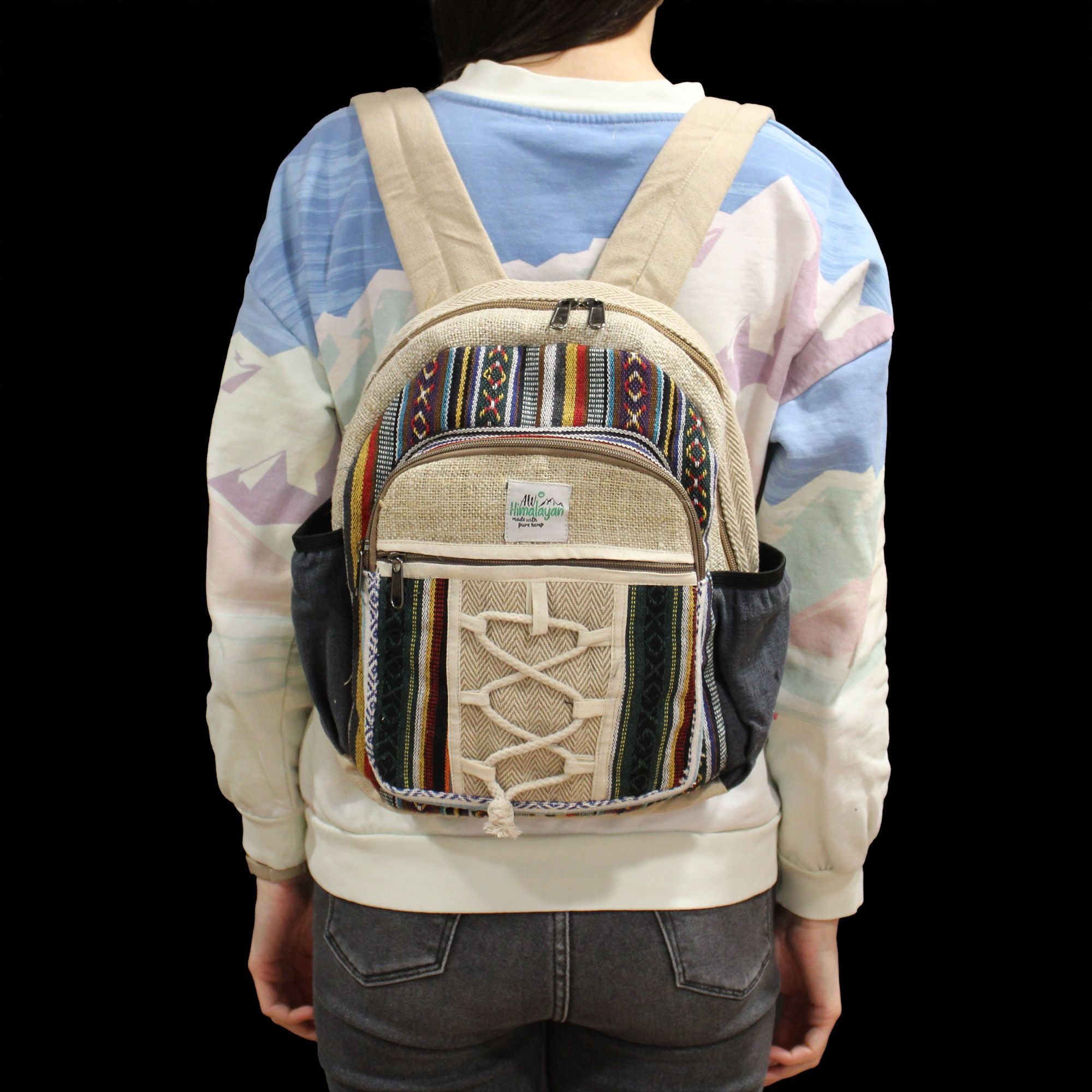 Small Backpack with Rope & Pockets Style for Everyday Use