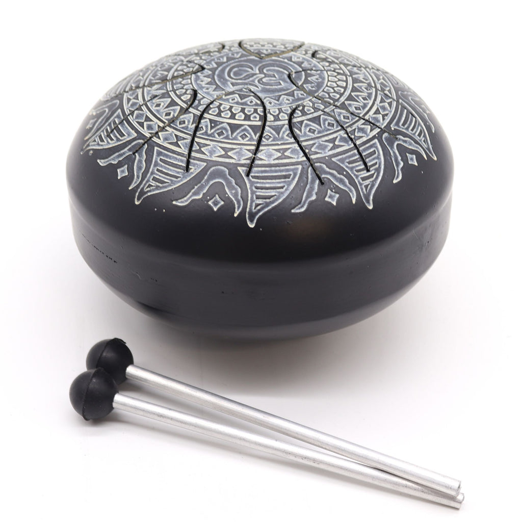 Hapi Drum Om Mandala Engraved 16cm Steel Tongue Drum for Relaxation