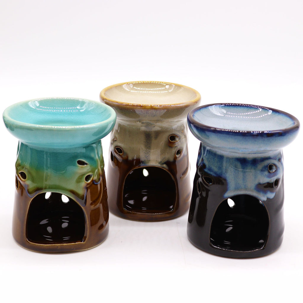 Classic Rustic Oil Burner with Dragonfly Design for Fragrance Oils