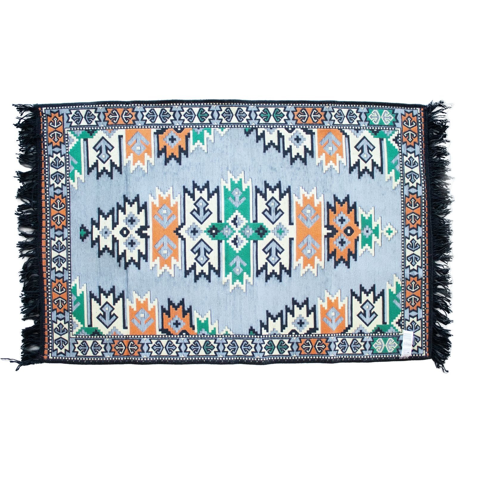 Stylish Kilim Rug 125x80 cm in Charcoal for Modern Interiors