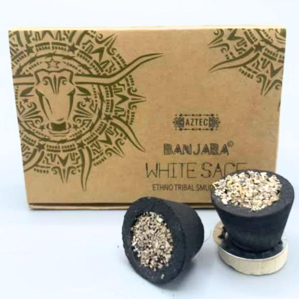 Banjara Smudge Cups with White Sage for Cleansing and Purification