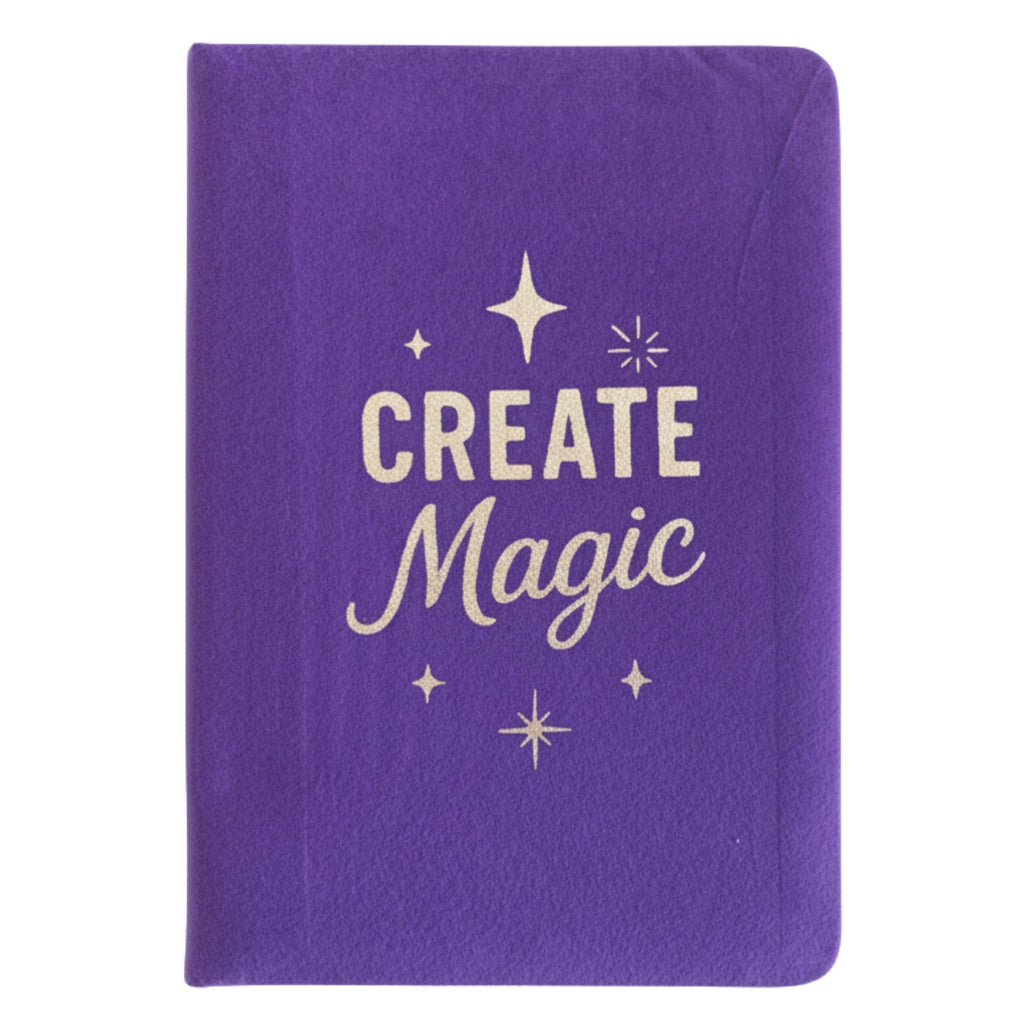 Purple Velvet Notebook with 80 Pages for Creative Expression
