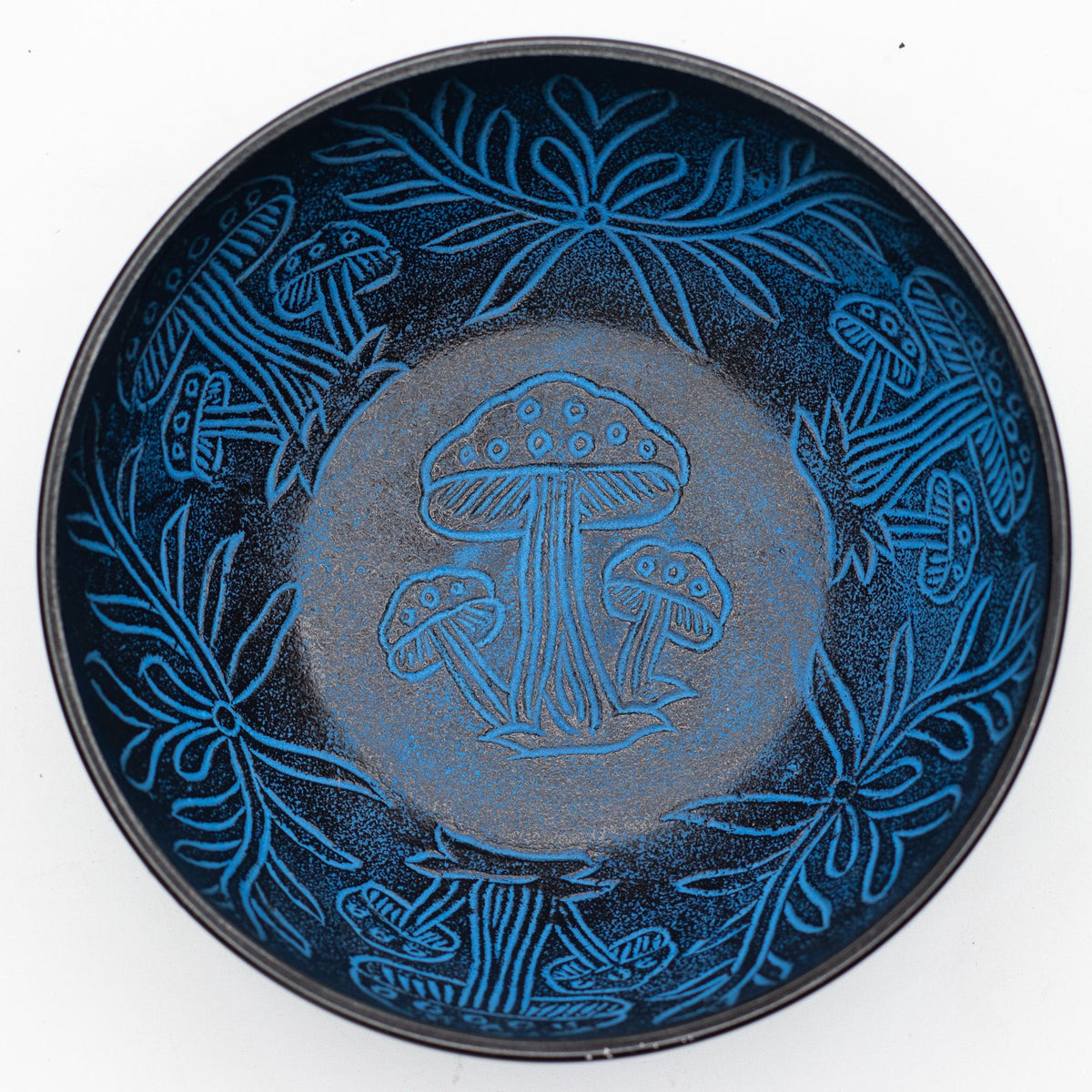 Aluminum Singing Bowl - Magic Mushroom - Blue (20cm)