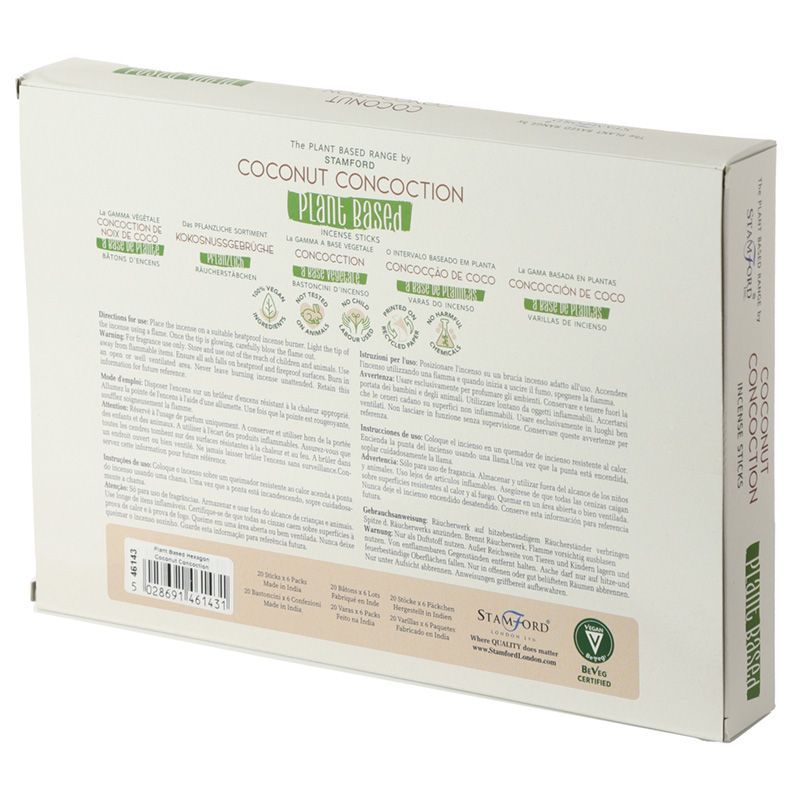 Plant Based Incense Sticks Coconut Concoction for Home Fragrance