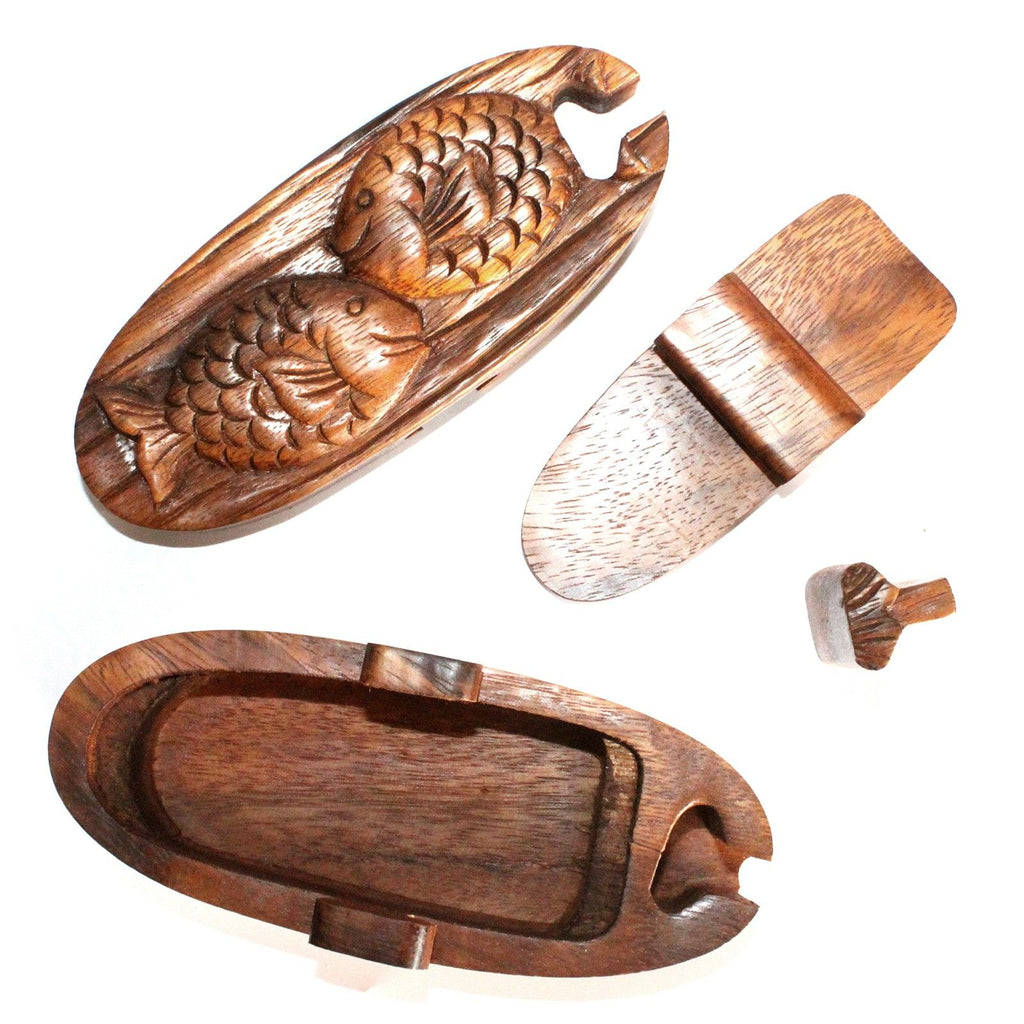Bali Magic Box Twin Fish Puzzle Box for Unique Gift Giving Fun