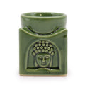 Square Buddha Burner in Dark Jade for Aromatic Oil Use