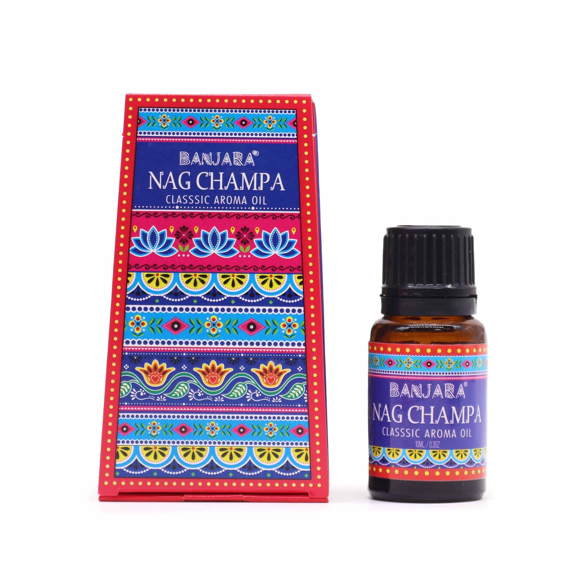 Banjara Indian Fragrance Oil 10ml Nag Champa for Aromatic Home Use