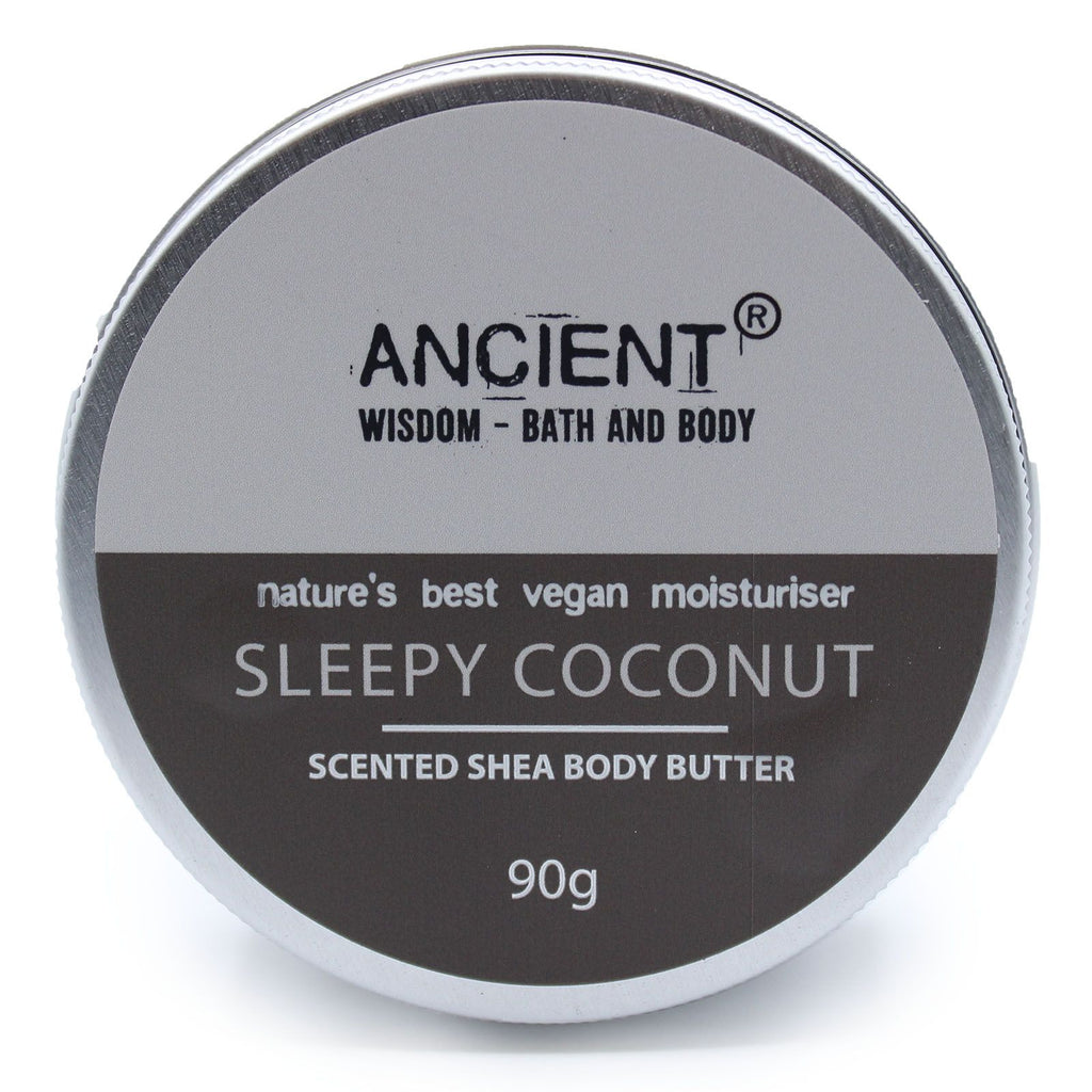 Scented Shea Body Butter 90g Sleepy Coconut for Luxuriously Soft Skin