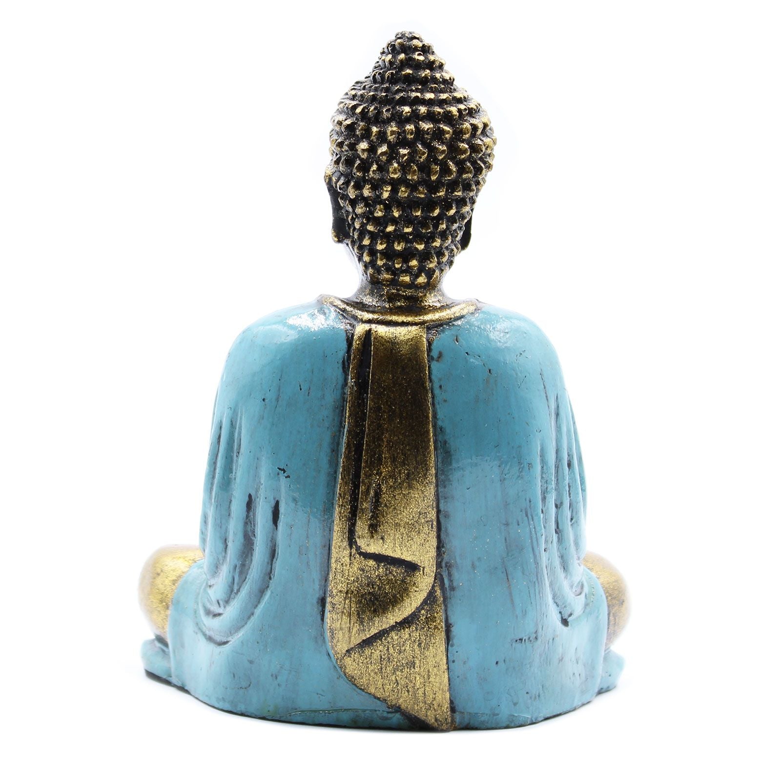 Teal & Gold Buddha Medium Statue for Home Decor and Gifts