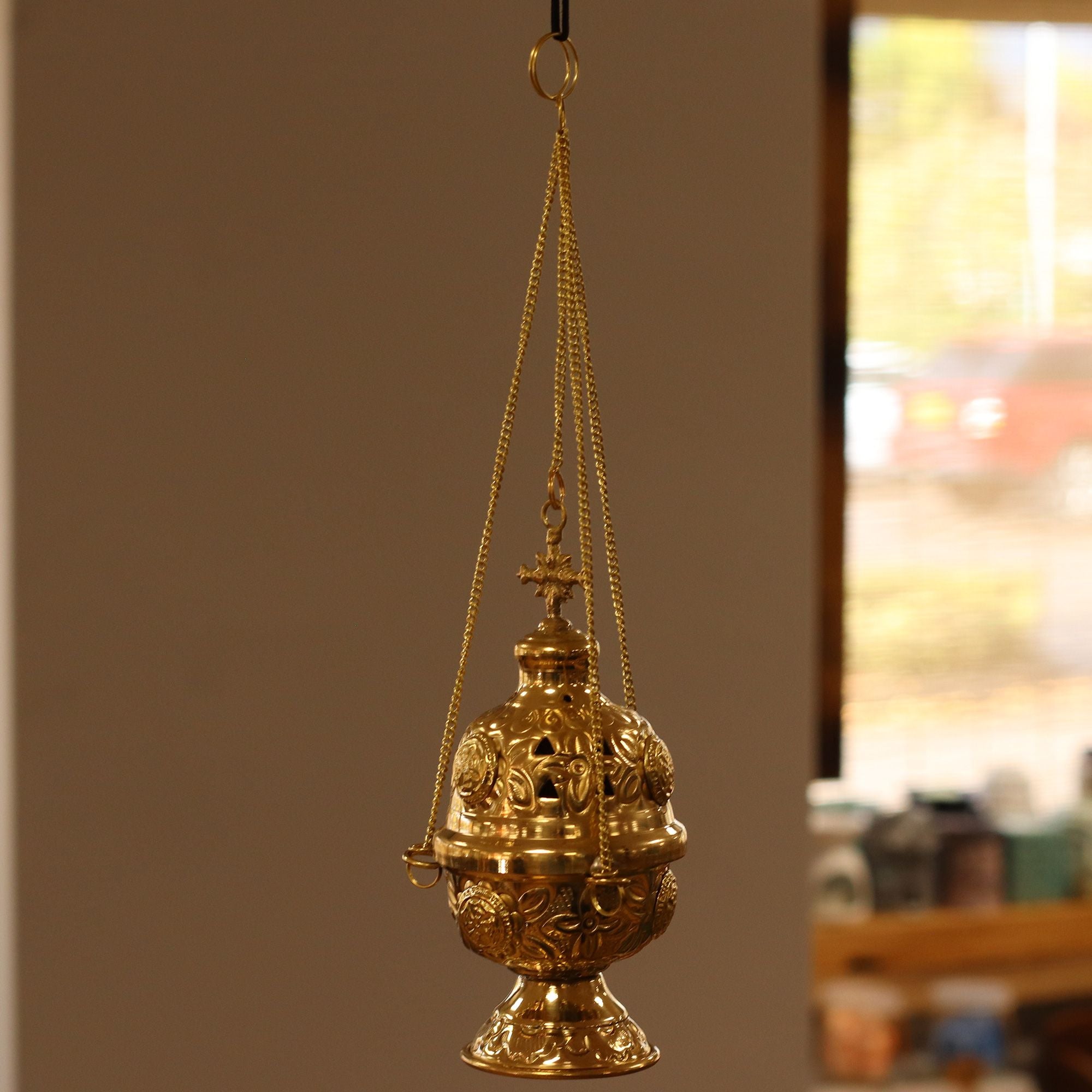 Hanging Brass Incense Burner for Aromatic Home and Meditation Decor