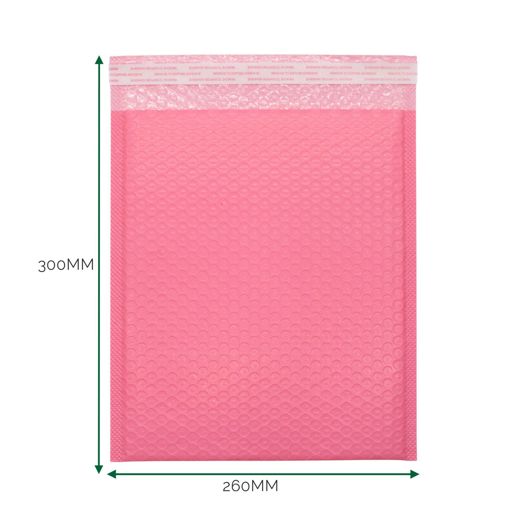 Vibrant Pink Poly Bubble Envelope for Secure Deliveries 260x300mm