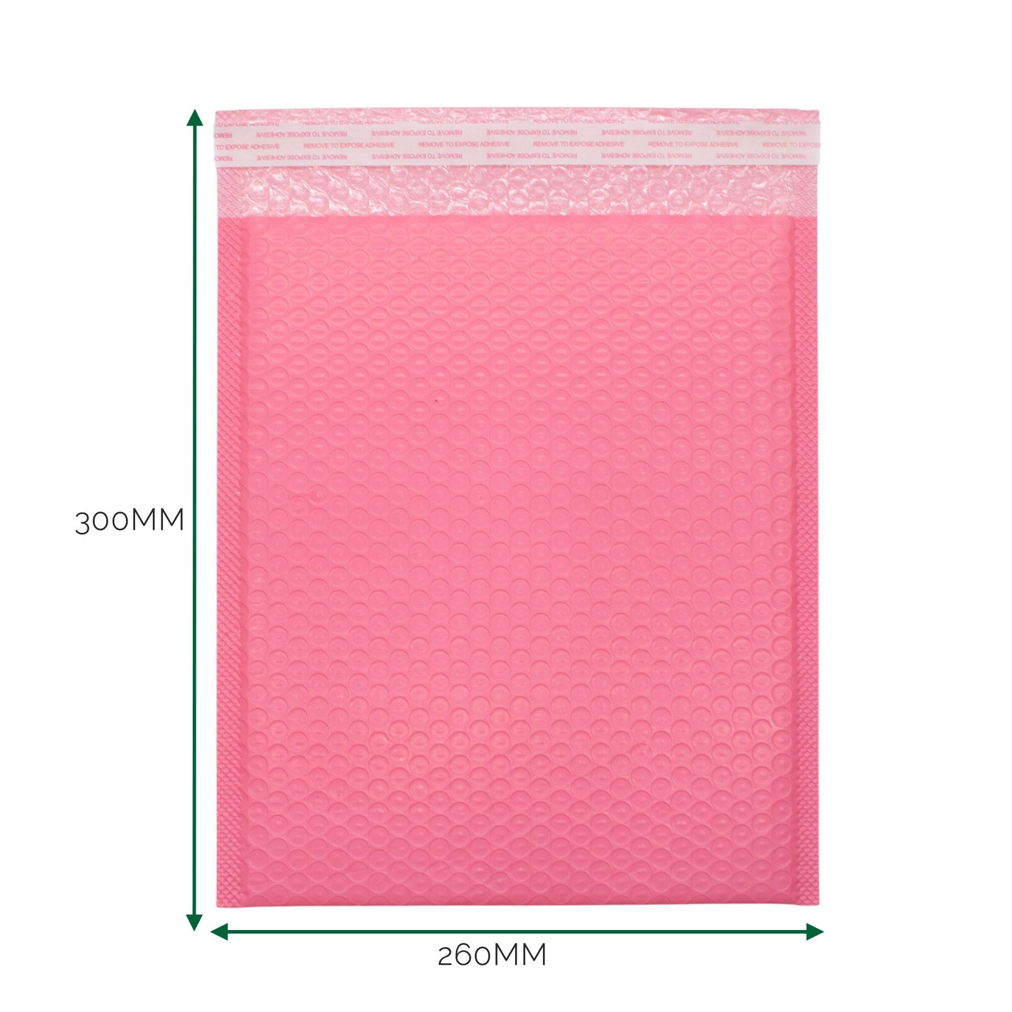 Vibrant Pink Poly Bubble Envelope for Secure Deliveries 260x300mm