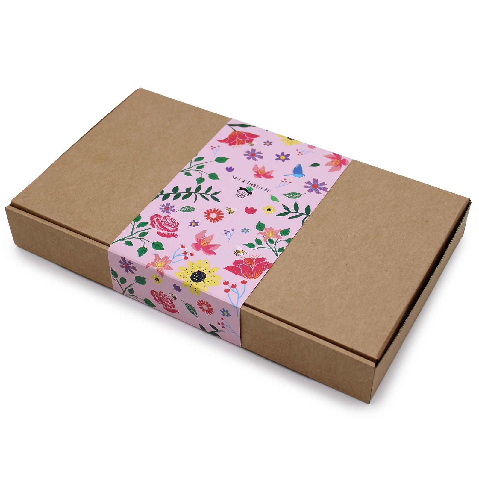 Salt Soak Set Passion with Aromatic Bath Salts and Soap Flowers