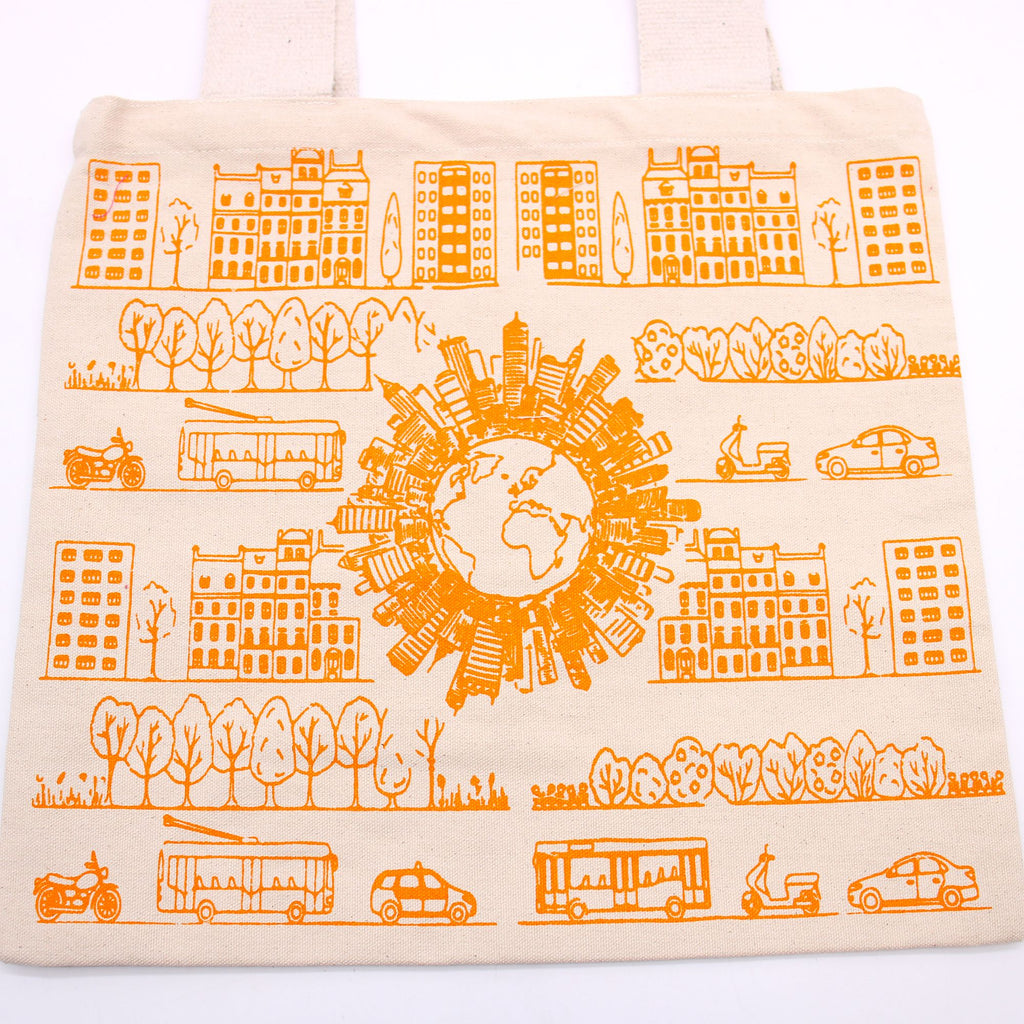 Big Cotton Shopping Bag 38x42cm City Life Eco Tote for Errands