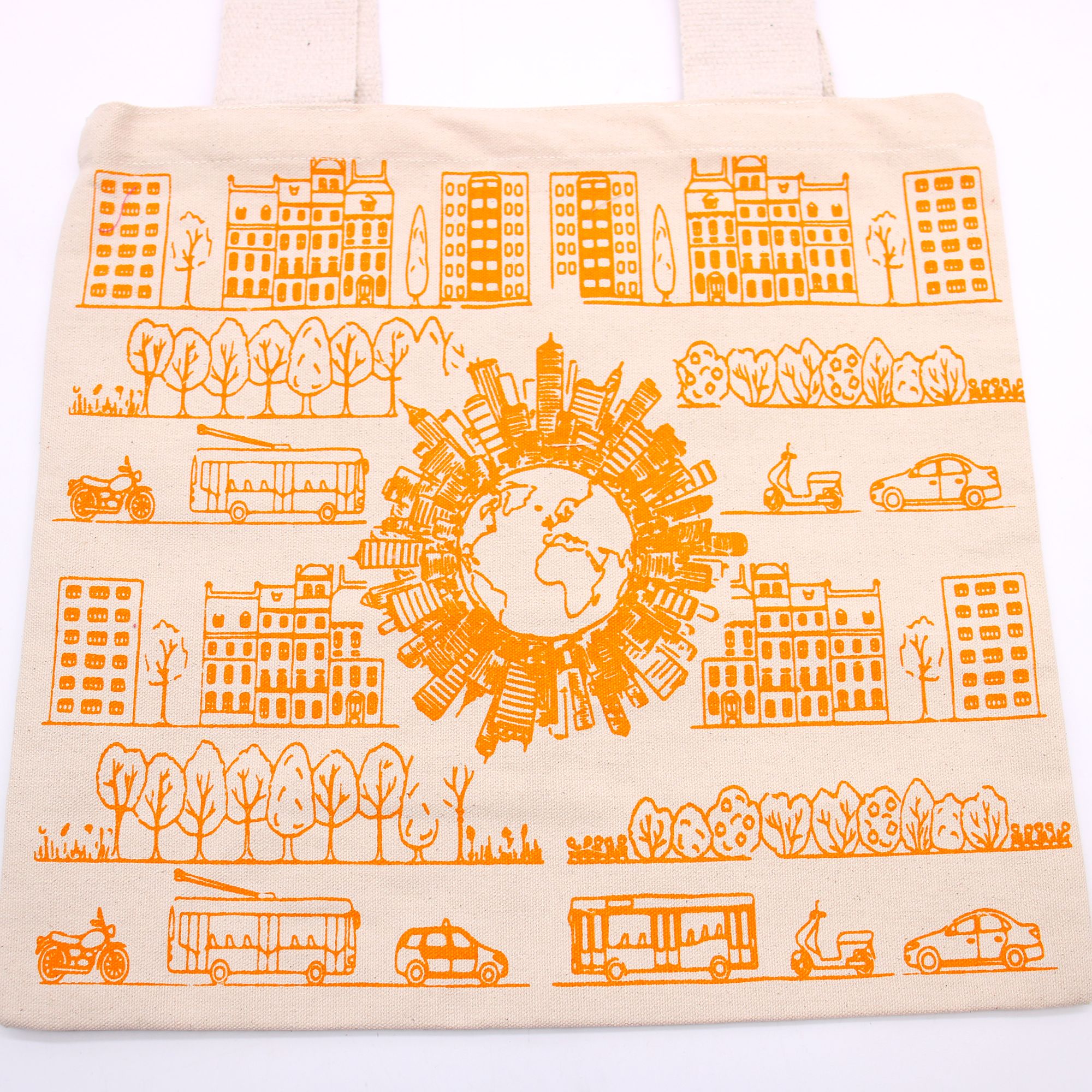 Big Cotton Shopping Bag 38x42cm City Life Eco Tote for Errands