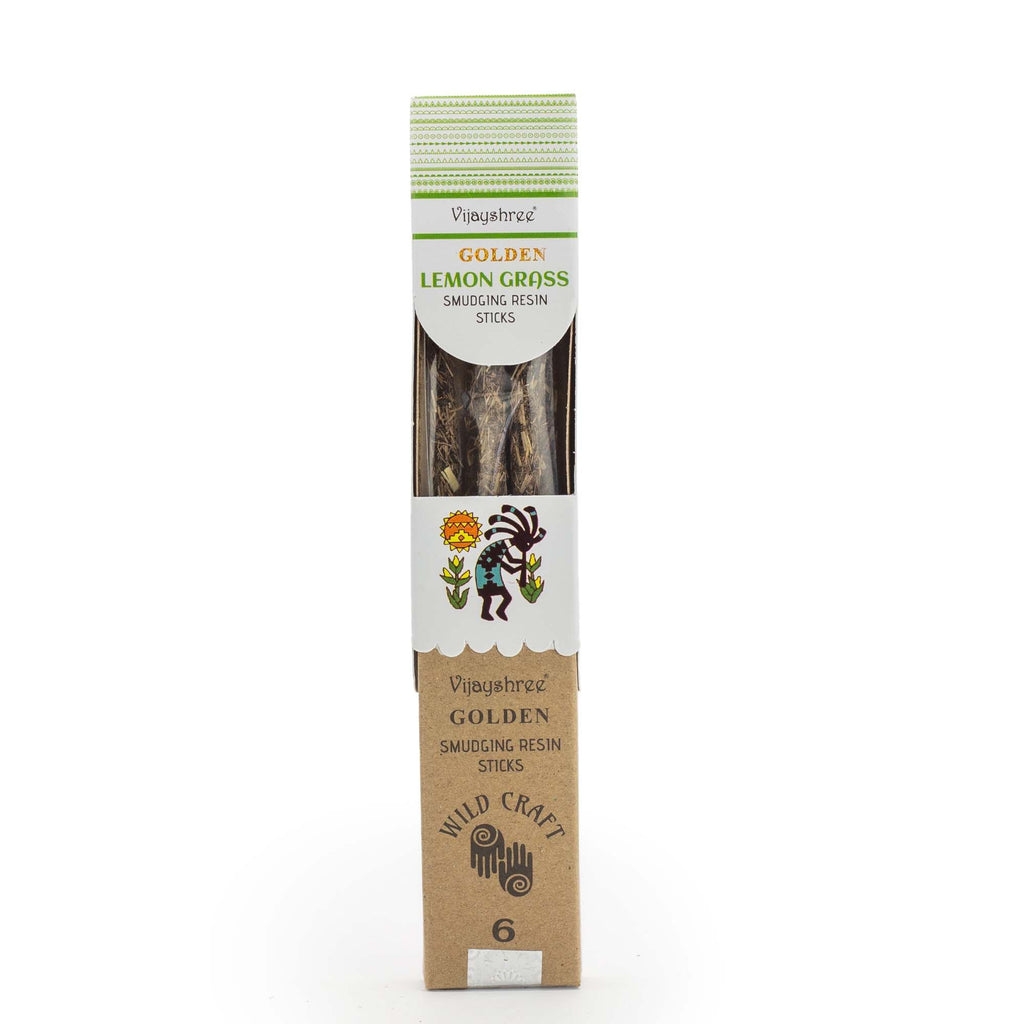 Golden Lemon Grass Smudging Resin Sticks for Fresh Aromas 30g