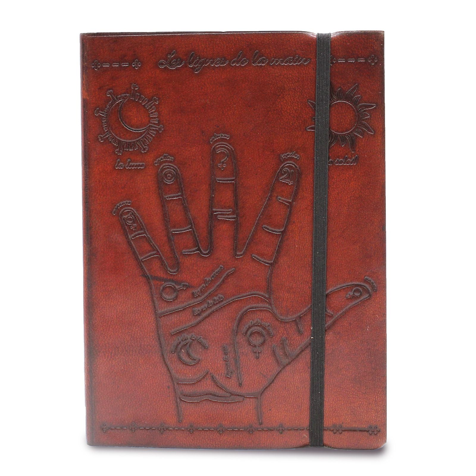 Small Palmistry Design Notebook with Strap for Note Taking Use