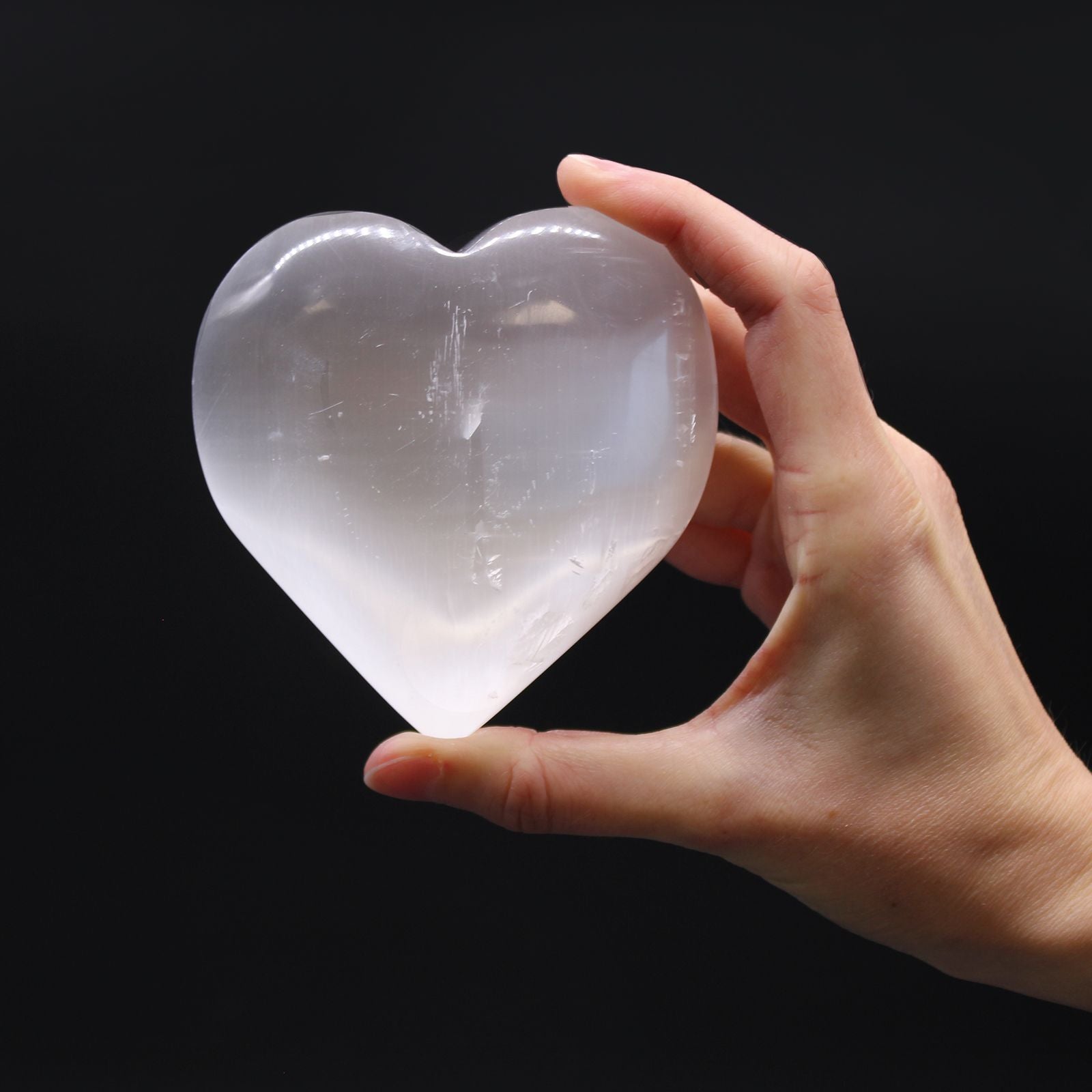 Selenite Heart 10 cm Decorative Piece for Home Decor and Gifts