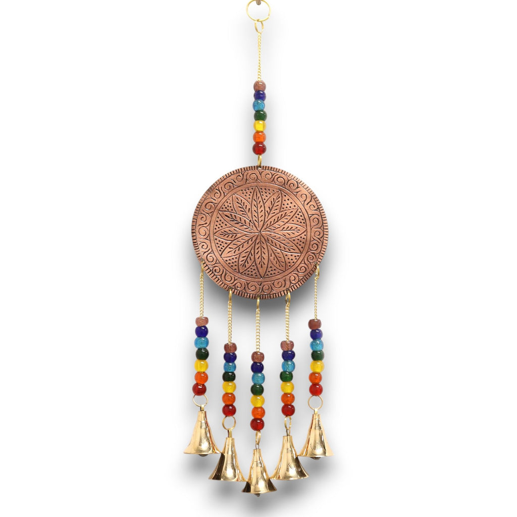 Indian Chimes with Tree of Life Design and Chakra Beads