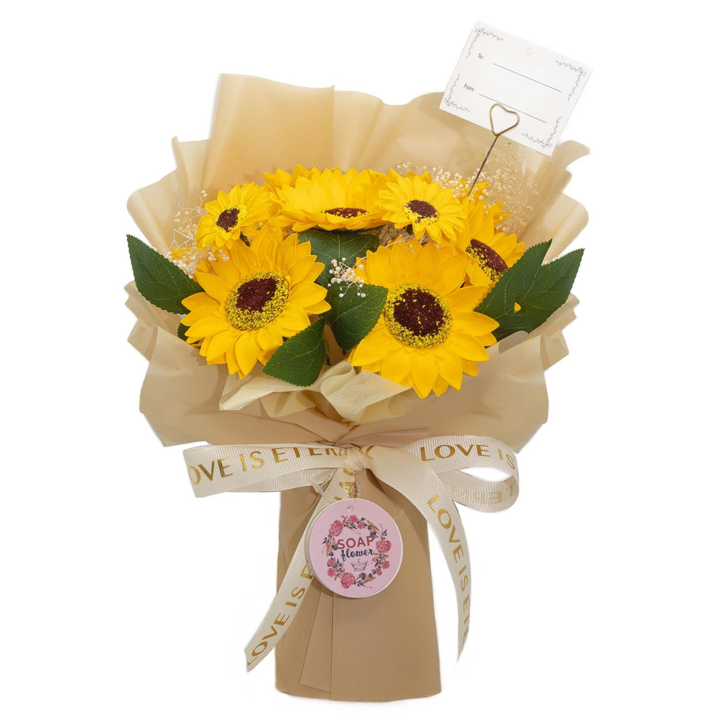 Large Sunflowers Bouquet Love is Eternal Gift Card for Celebrations