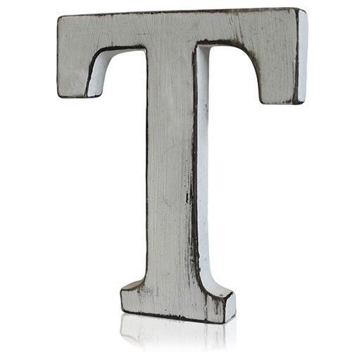 Shabby Chic Letter T for Unique Home Decor and Personalisation