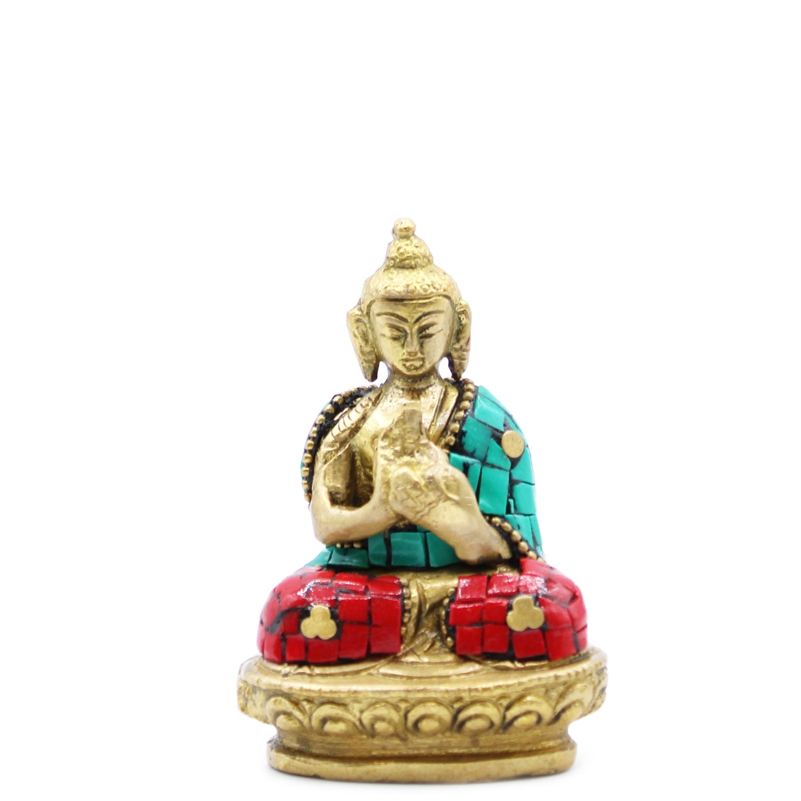 Brass Buddha Figure Blessing 7.5cm Ideal for Home Decor Accents