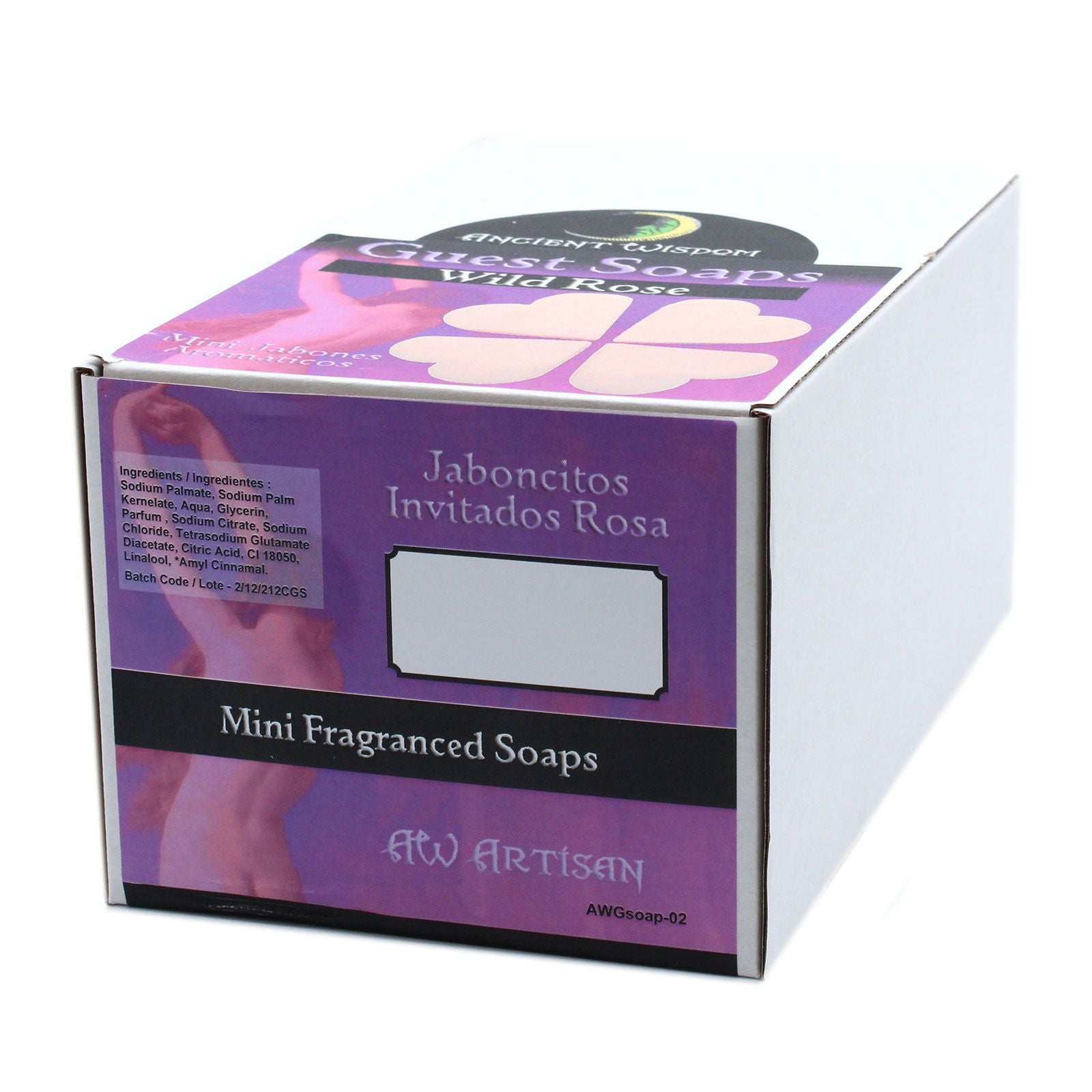 Heart Guest Soap Wild Rose Set of 10 Ideal for Your Bathroom Decor