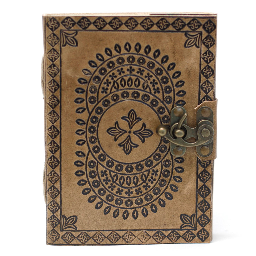 Leather Blue Mandala Notebook for Journaling and Sketching