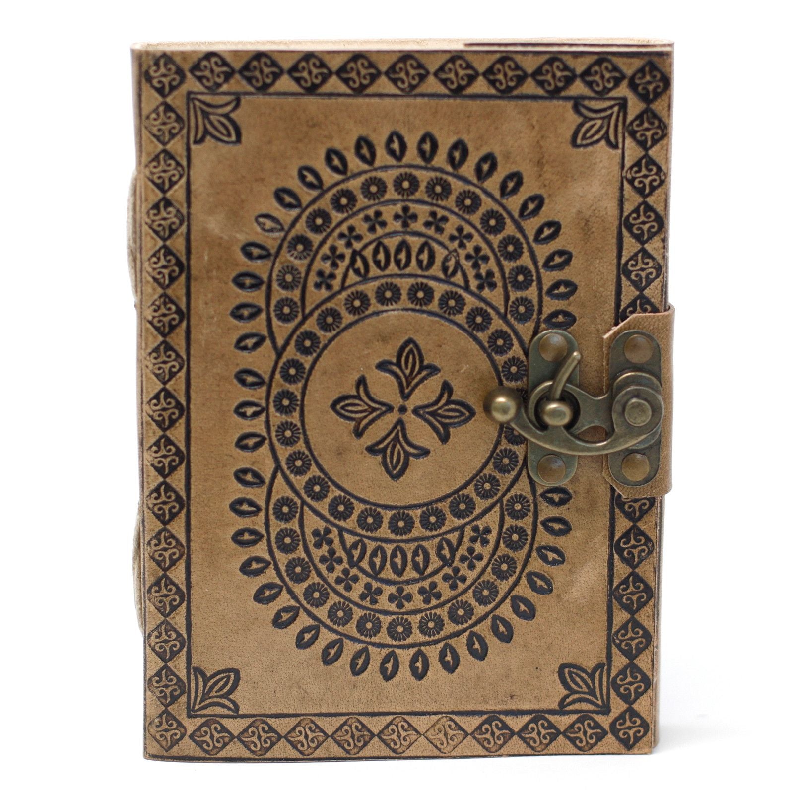 Leather Blue Mandala Notebook for Journaling and Sketching