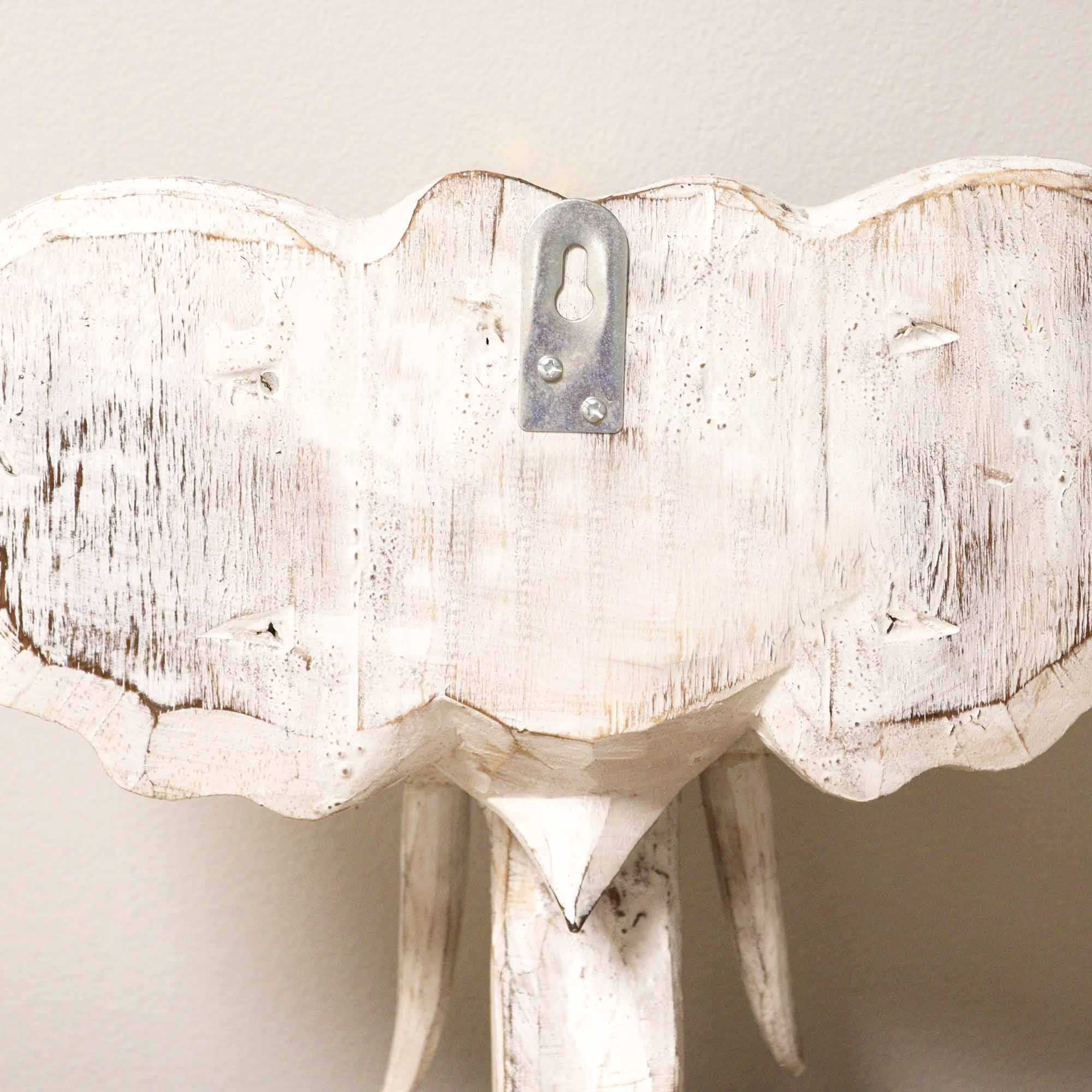 Large Gold and Whitewash Elephant Head Decorative Figure for Home