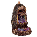 Skull Crystal Cave LED Backflow Incense Burner for Unique Decor