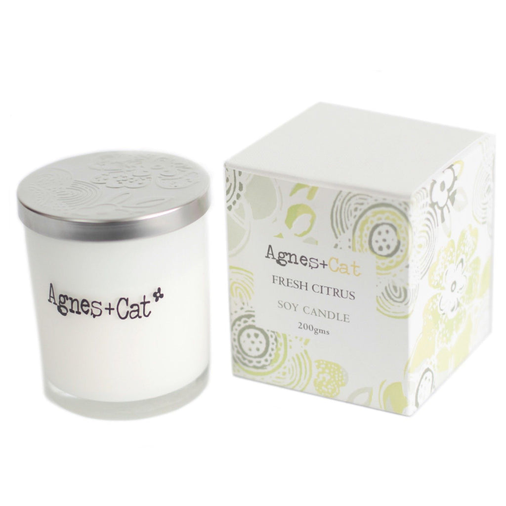 Agnes + Cat Fresh Citrus Votive Candle for Bright Uplifting Spaces