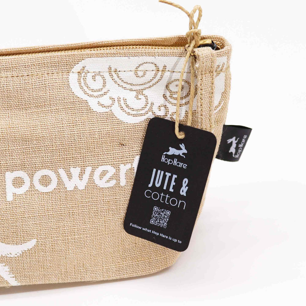 Hop Hare Pouch I Am Powerful with Inspirational Wolf Design