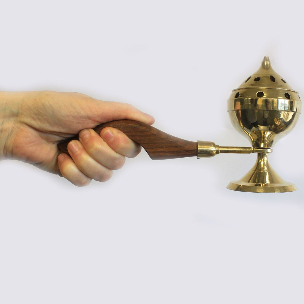 Plain Censer Burner for Incense Cones and Charcoal Use in Brass