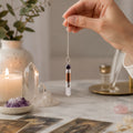 Copper Amethyst Quartz Pendulum for Dowsing and Meditation Use