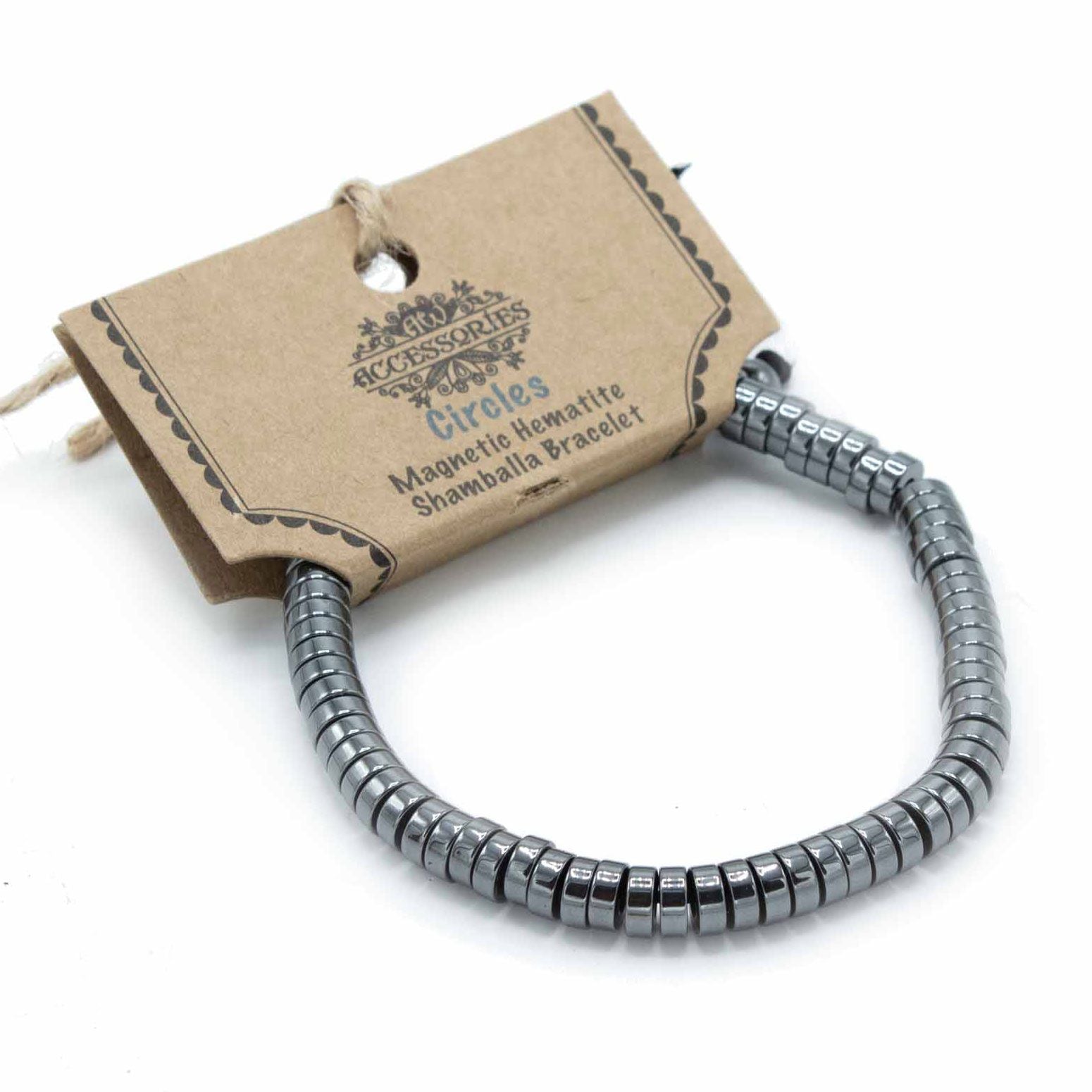 Magnetic Hematite Shamballa Bracelet with Stylish Circles Design