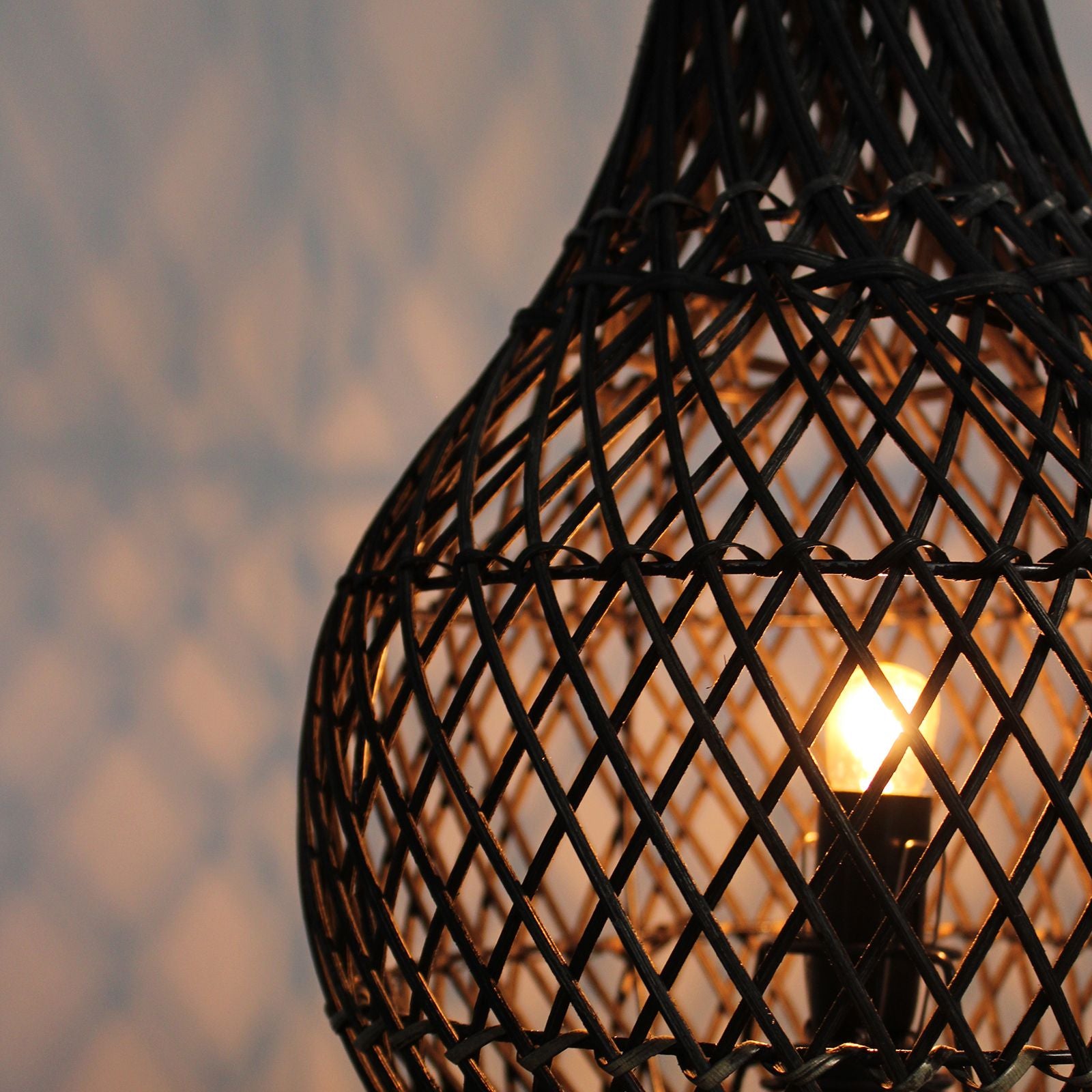 Rattan Table Lamps in Dark Brown for Unique Home Decor Styles