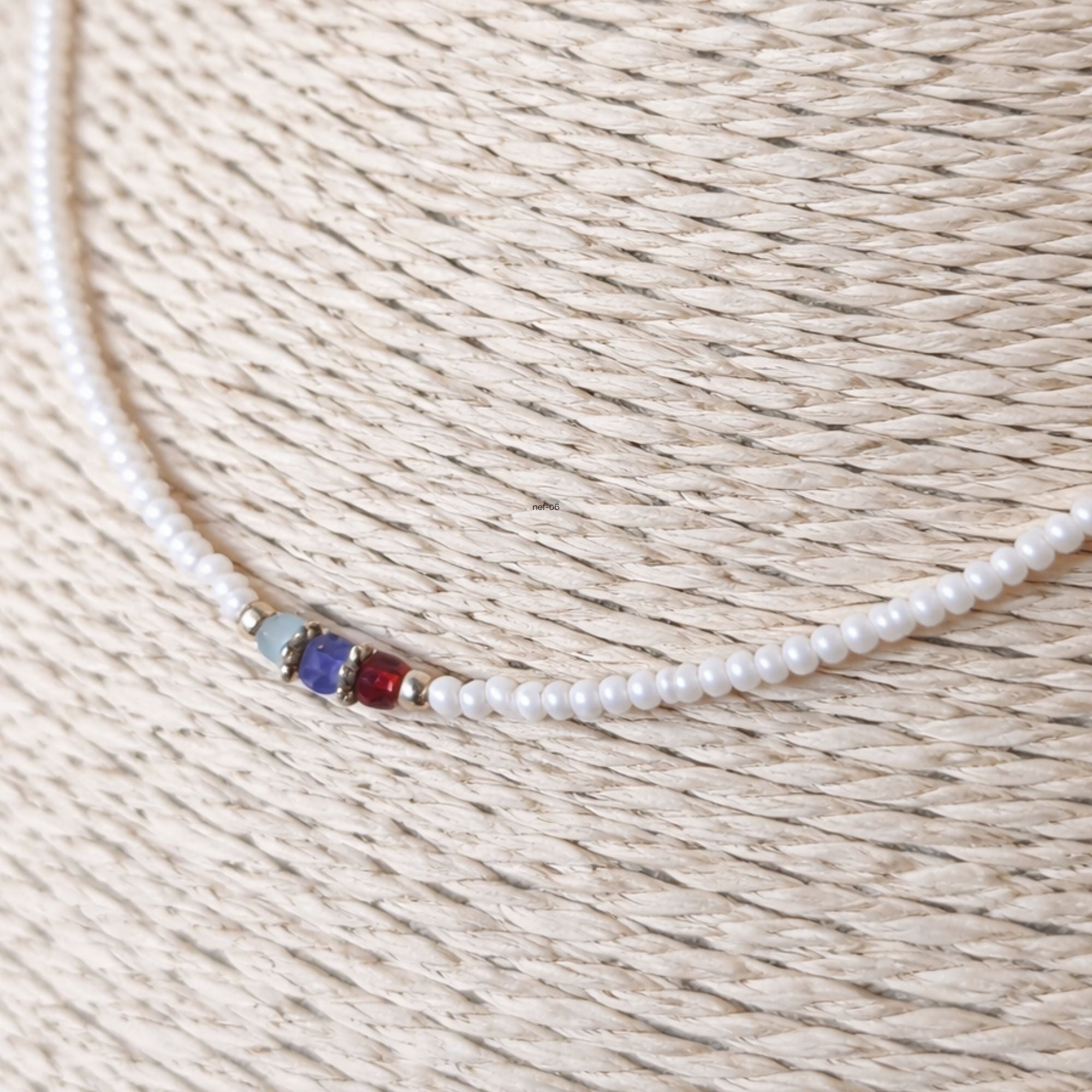 Nepalese Extra Fine Gem Necklace with Pearl and Cut Beads