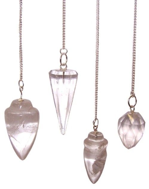 Magic Pendulum with Rock Quartz and Silver Chain for Dowsing